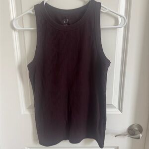 GAP Women's Deep Purple Ribbed Tank Top